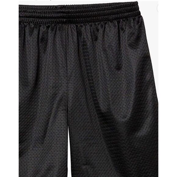 New Men Athletic Black Mesh Shorts XL Jersey 2 Pockets Gym Basketball - Picture 5 of 16